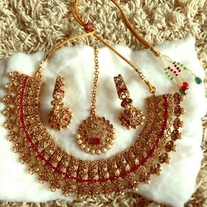 Red and gold Indian Bollywood set